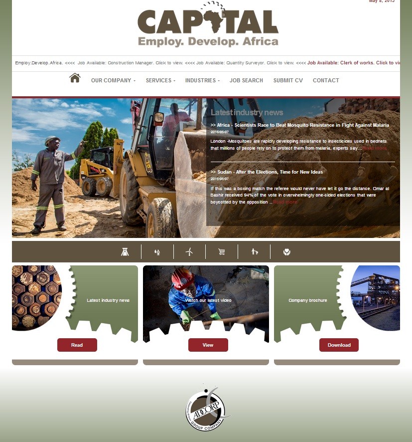 Capital Africa website by Sound Idea