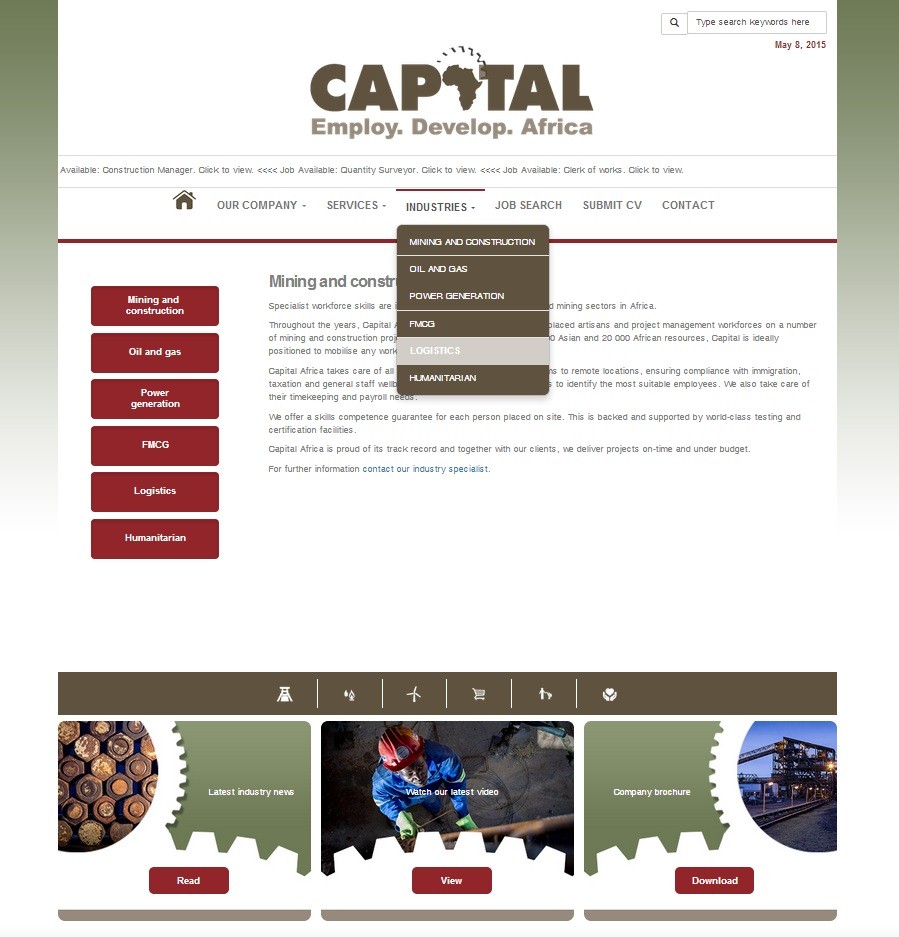 Capital Africa Website by Sound Idea Digital